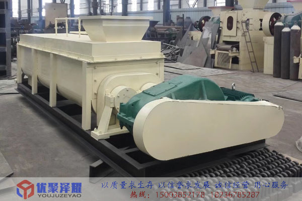 壓球機(jī)配套設(shè)備雙軸攪拌機(jī)的工作原理及技術(shù)參數(shù)